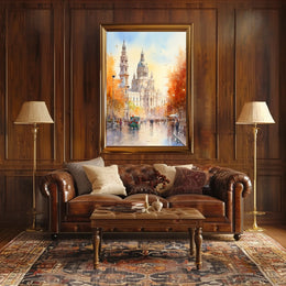 Grand Historic European Building in Urban Live Scene Poster