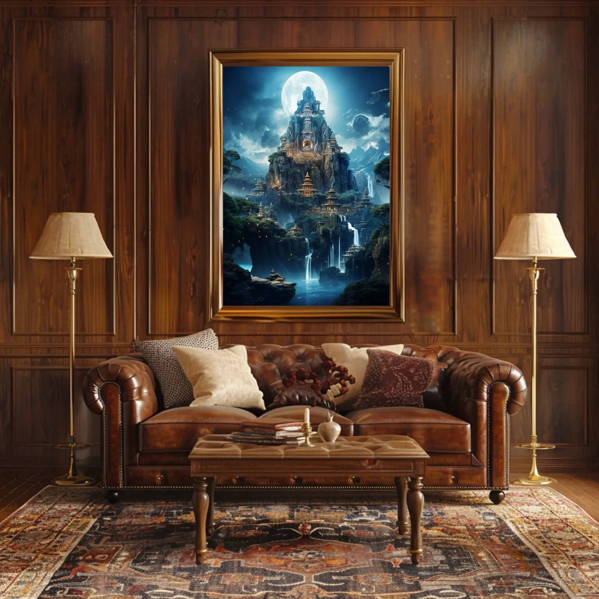 Enchanted Mountain Citadel Poster