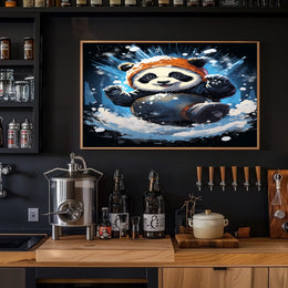 Winter Adventure Panda Poster
