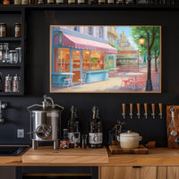 Charming Café Scene Poster