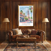 Charleston Cityscape Poster PosterGoat
