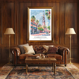 Charleston Cityscape Poster PosterGoat
