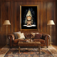 Cute Bear Winter Wonderland Watercolor Art Print