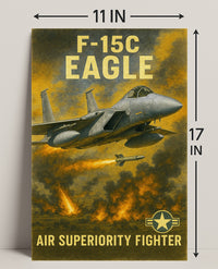 F-15C Eagle Air Superiority Fighter Poster PosterGoat