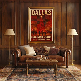 Dallas Lone Star Lights Poster