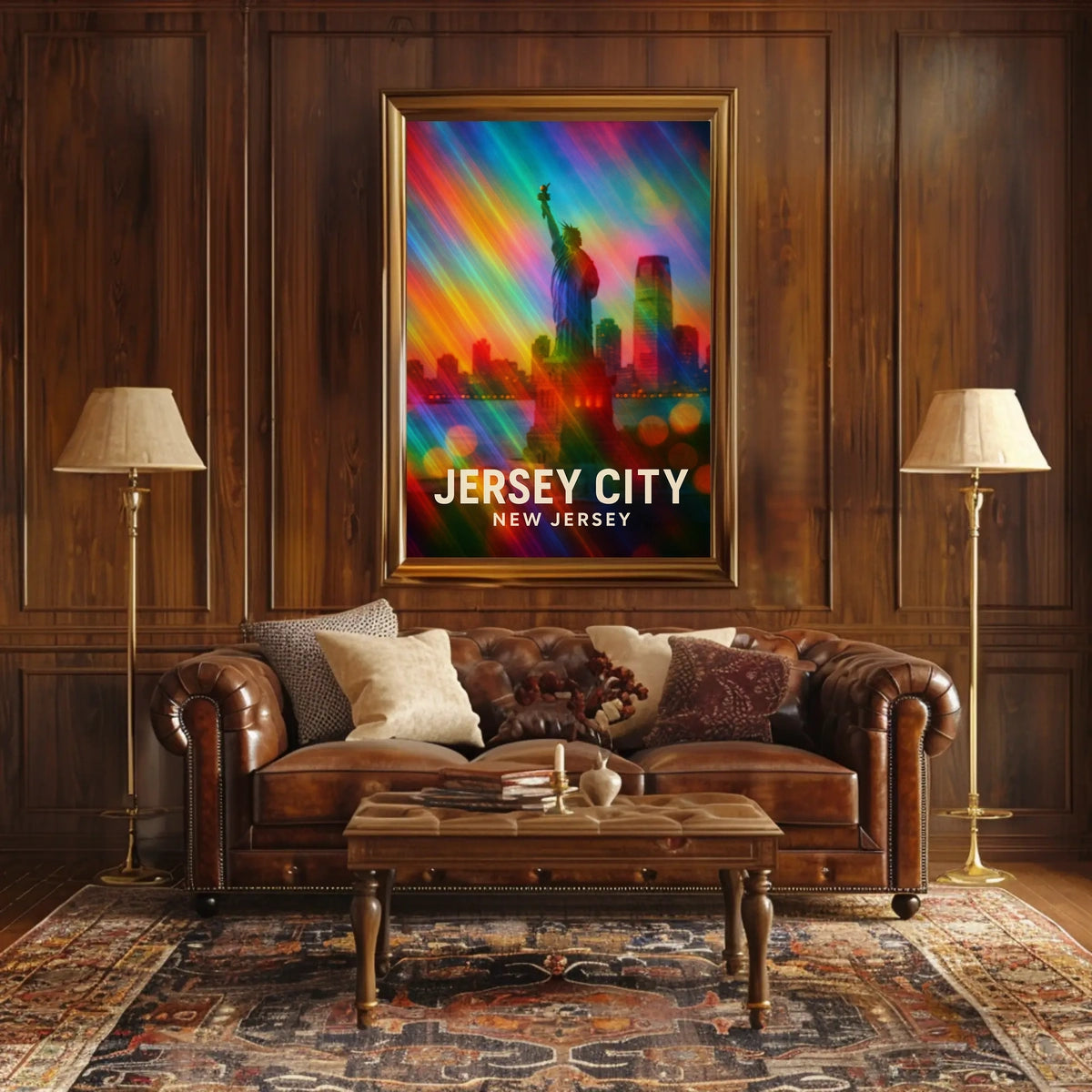 Jersey City Harbor Skyline Urban Realism Collector Poster