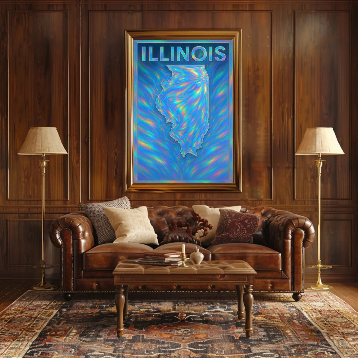 Illinois A Vibrant Tribute Poster