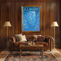 Illinois A Vibrant Tribute Poster