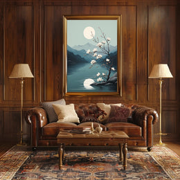 Tranquil Moonlit Blossoms Poster