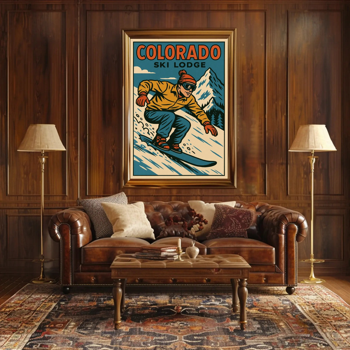 Colorado Ski Lodge Adventure Poster