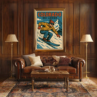 Colorado Ski Lodge Adventure Poster