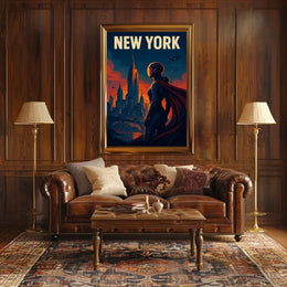 New York Futuristic Vision Poster