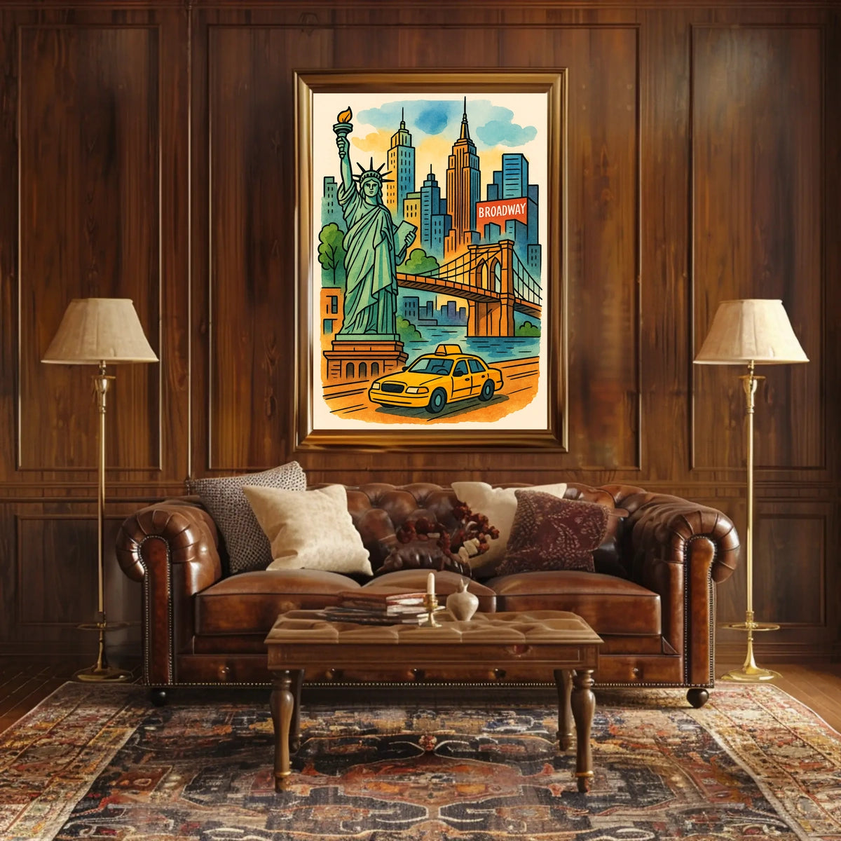 Discover New York City Iconic Landmarks Illustration