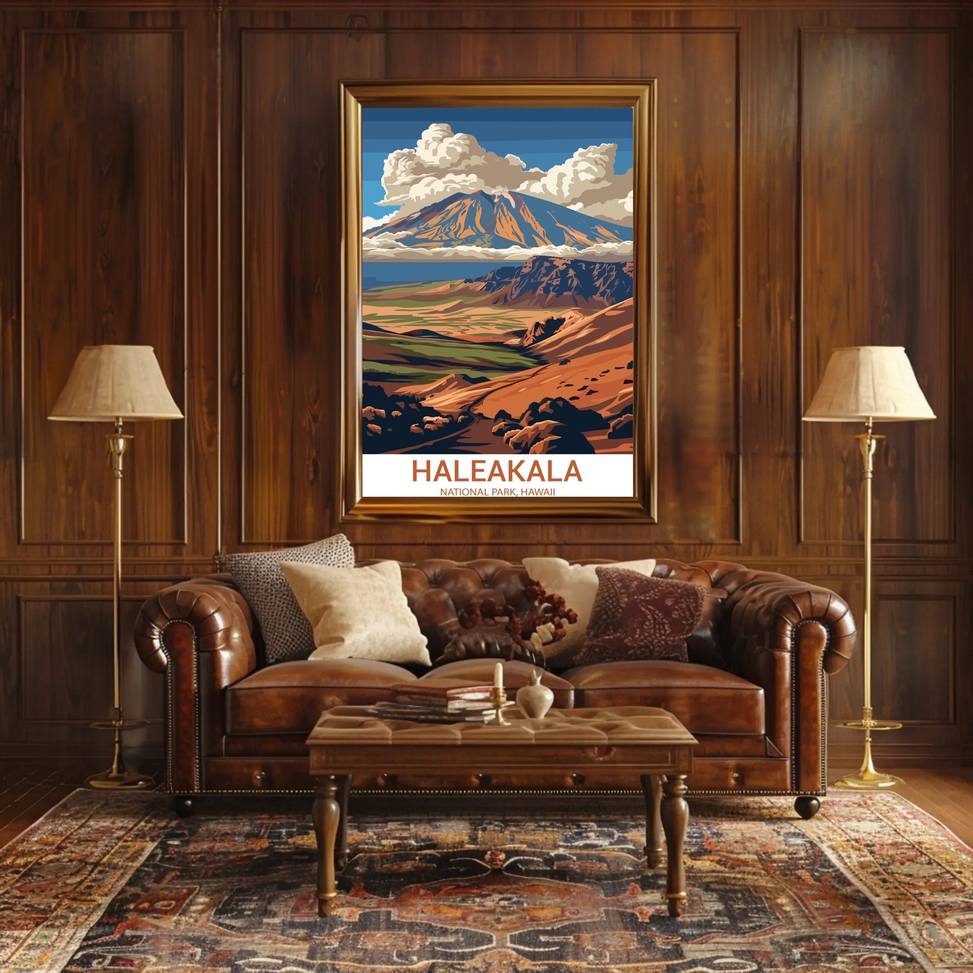 Haleakalā Scenic Travel Vintage National Park Poster