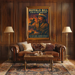 Buffalo Bill Wild West Adventure Vintage Cultural Poster