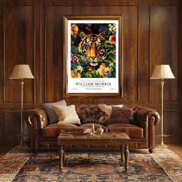William Morris Tiger Illustration Art Poster - Animal Poster