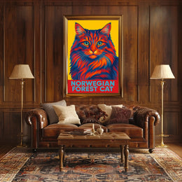 Norwegian Forest Cat Poster
