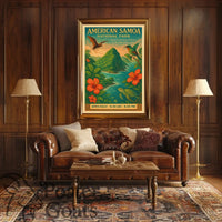 American Samoa National Park Vintage Travel Poster