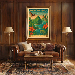 American Samoa National Park Vintage Travel Poster