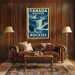 Canadian Rockies Vintage Travel Art Poster