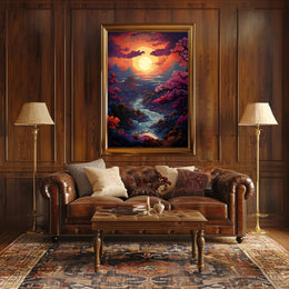 Enchanted Sunset Landscape Poster