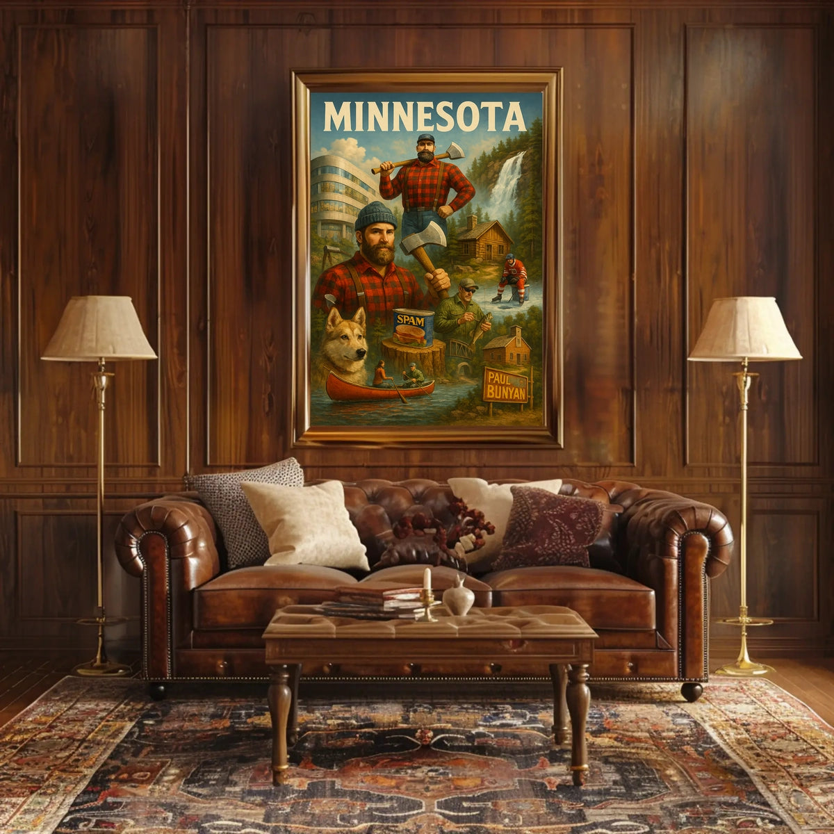 Paul Bunyan Minnesota Icon Poster