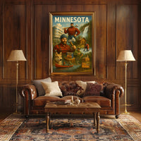 Paul Bunyan Minnesota Icon Poster