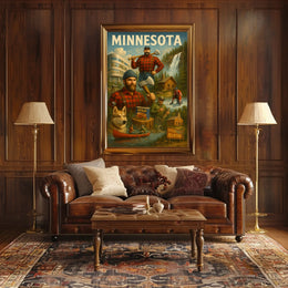 Paul Bunyan Minnesota Icon Poster