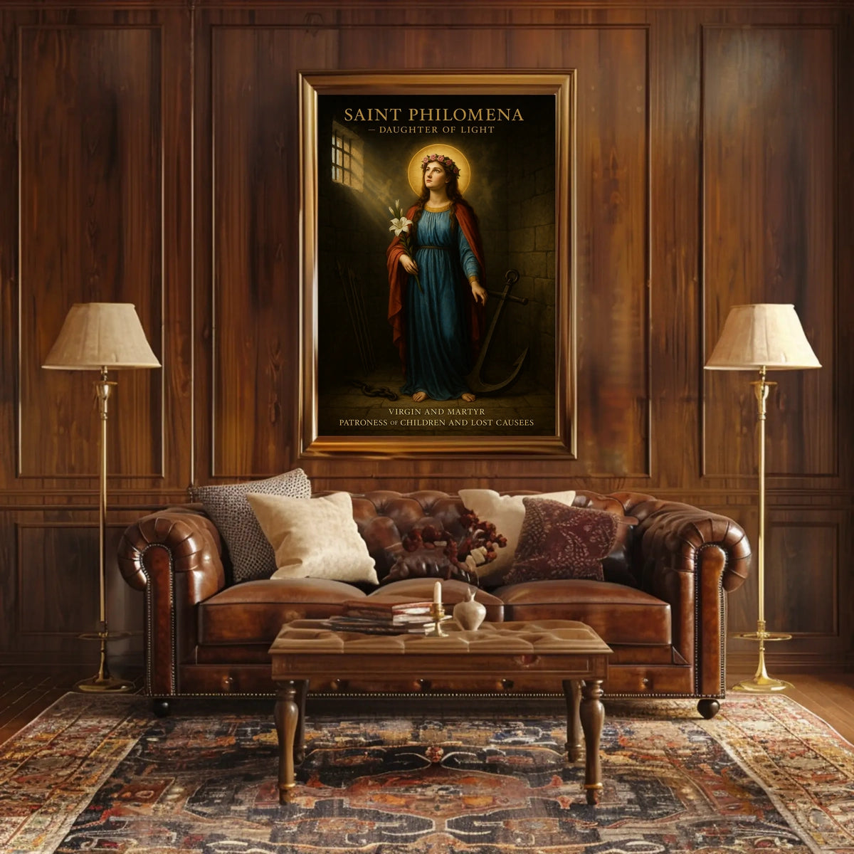 St. Philomena Devotional Art Print - Cultural Poster