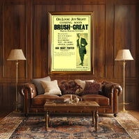 Vintage Magic Performance Poster Featuring Edwin Brush Illusionist
