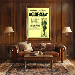Vintage Magic Performance Poster Featuring Edwin Brush Illusionist