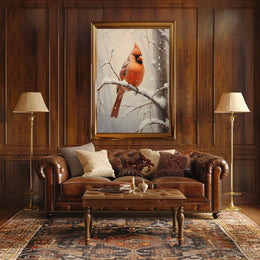 Winter Cardinal Poster