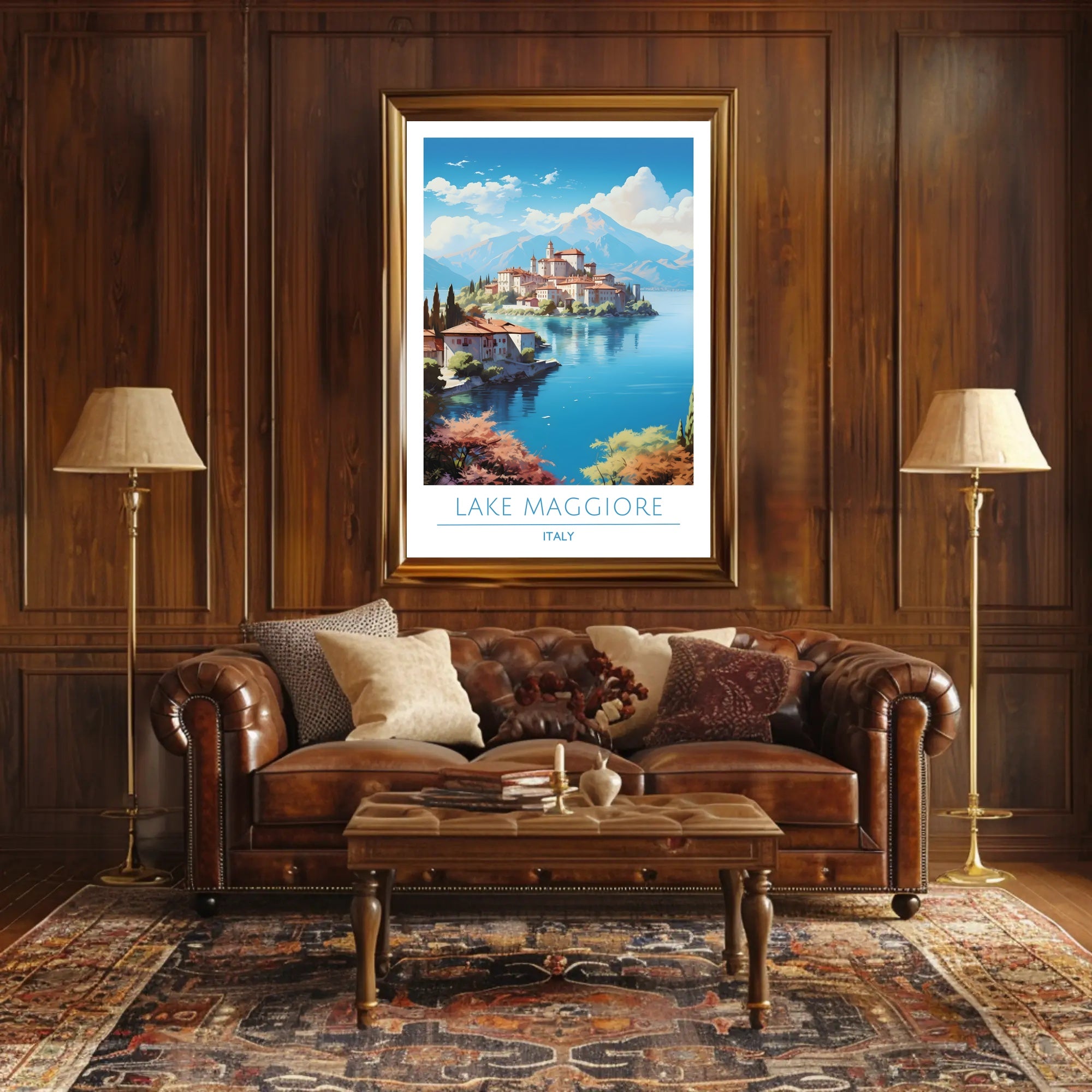 Scenic View of Lake Maggiore Poster