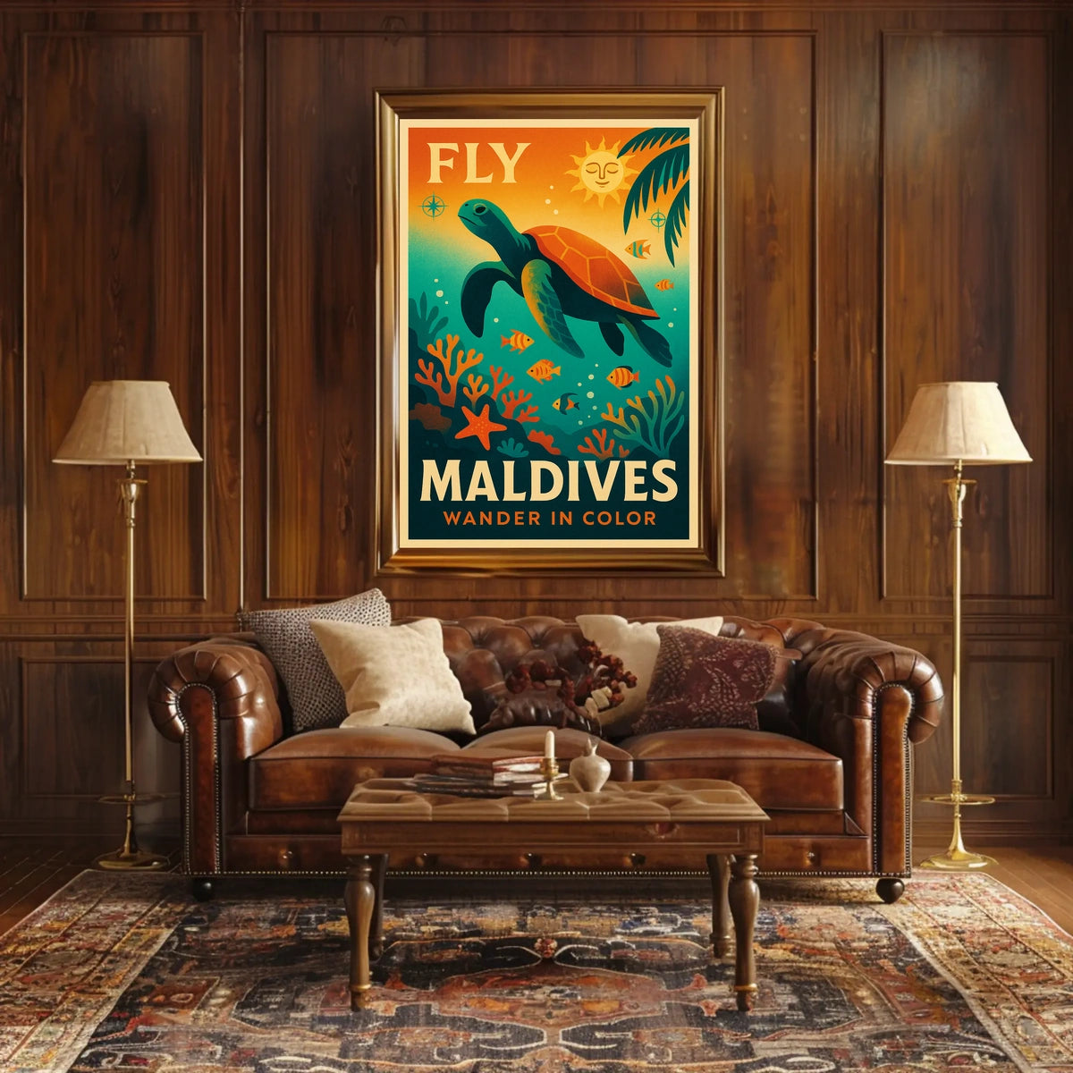 Fly to the Maldives Poster