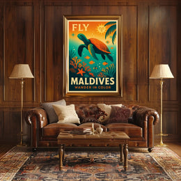 Fly to the Maldives Poster
