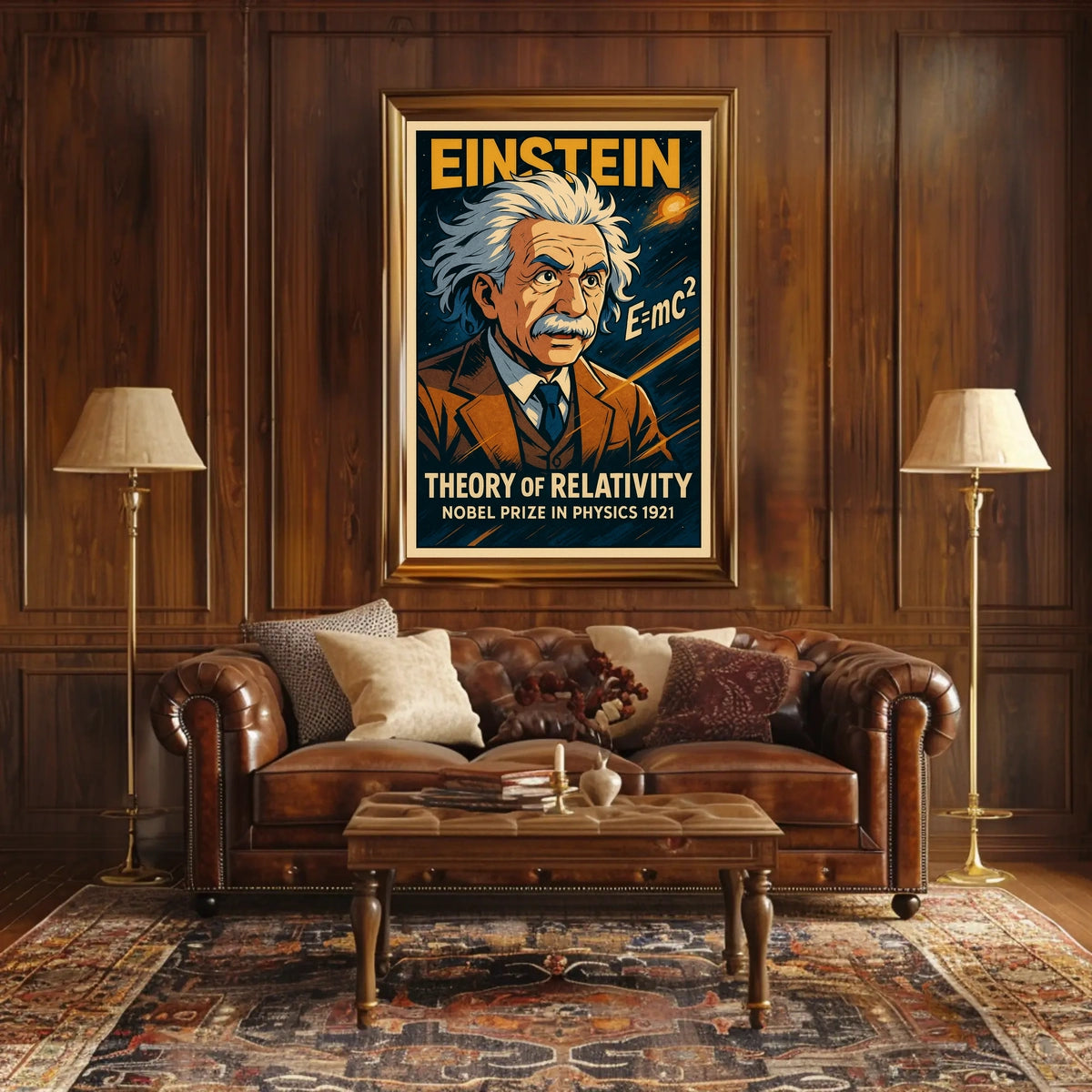 Einstein Relativity Vintage Scientific Decor Poster