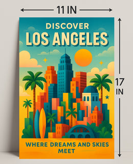 Discover Los Angeles Wall Art Print PosterGoat