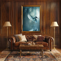 Kingfisher Elegance in Motion Animal Poster PosterGoat