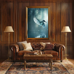 Kingfisher Elegance in Motion Animal Poster PosterGoat