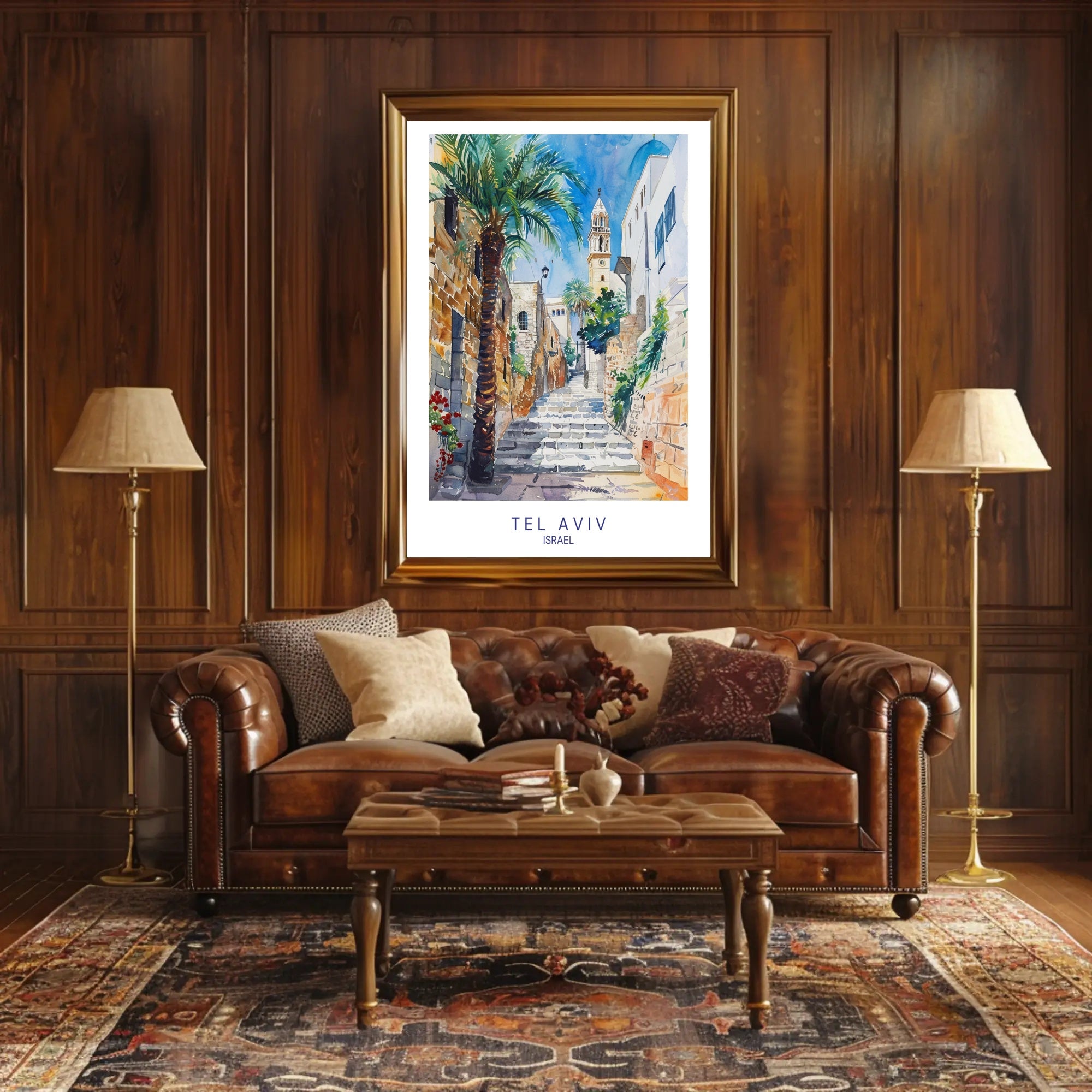Tel Aviv Streetscape Poster PosterGoat