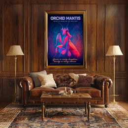 Orchid Mantis Mystic Hunter of Nature Poster