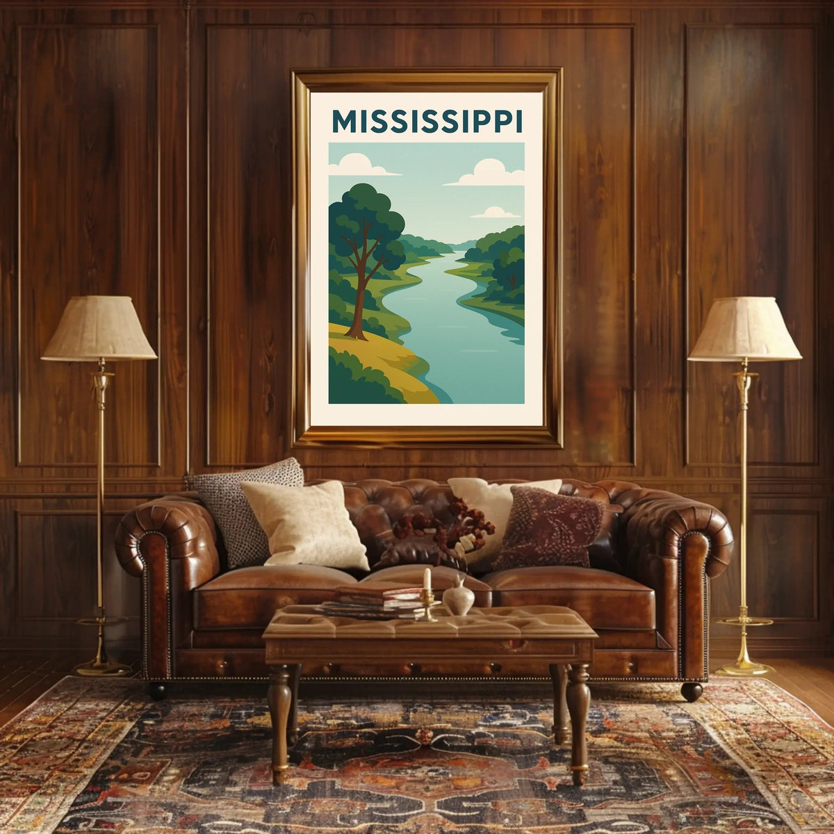 Mississippi River Landscape Poster