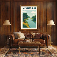 Mississippi River Landscape Poster