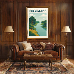 Mississippi River Landscape Poster