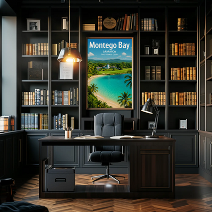 Montego Bay Jamaica Tropical Coastline Resort Poster Poster