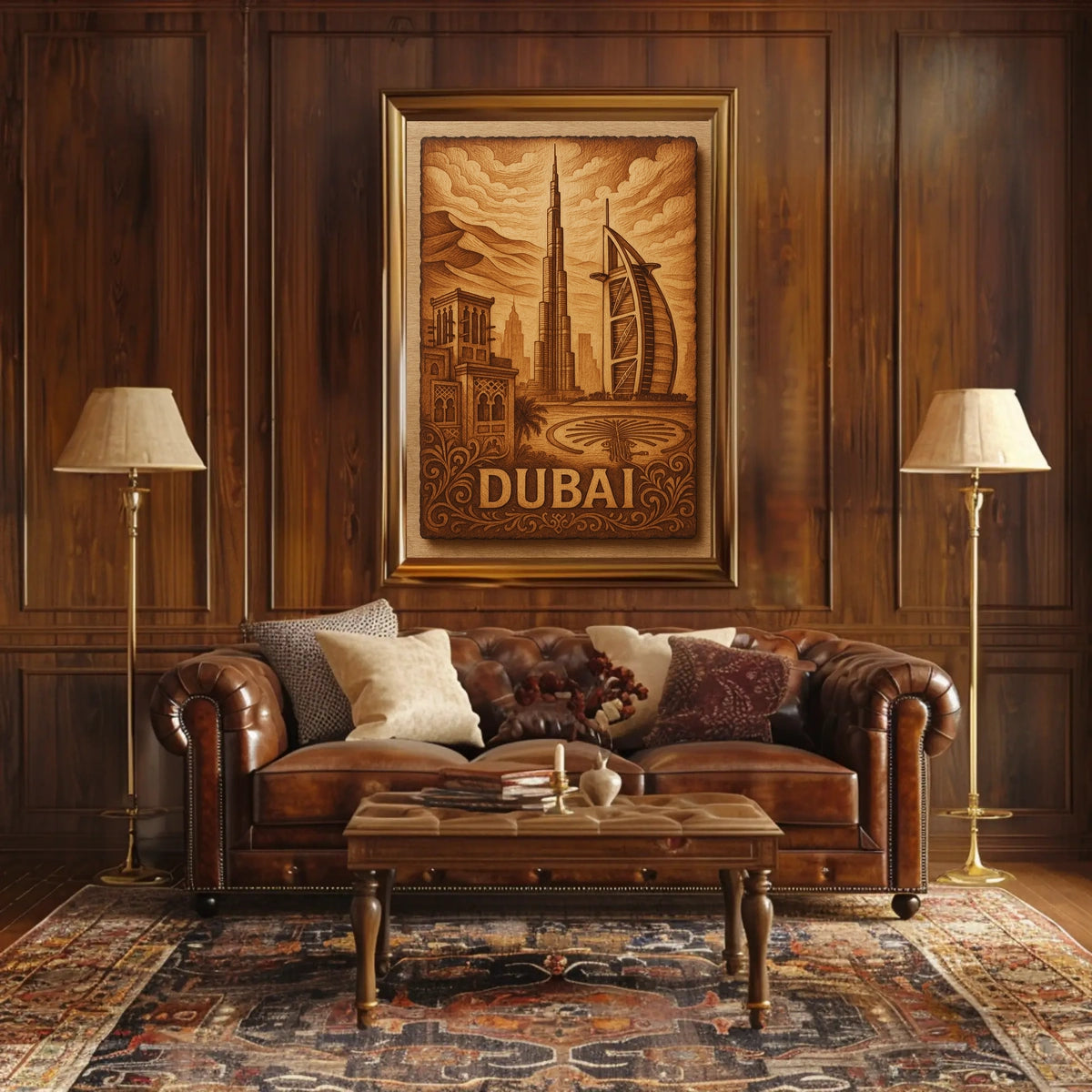 Dubai Cityscape Poster Fusion Of Tradition And Modernity