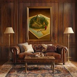 Peru Enchanting Travel Poster Vintage Wall Art