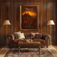 Tbilisi Sunset Exploration: Vintage Cultural or Heritage Poster