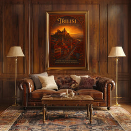 Tbilisi Sunset Exploration: Vintage Cultural or Heritage Poster