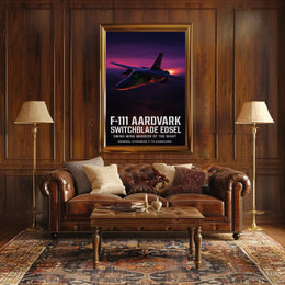 F-111 Aardvark Swing-Wing Warrior Poster PosterGoat